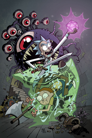 Rick and Morty on a quest.